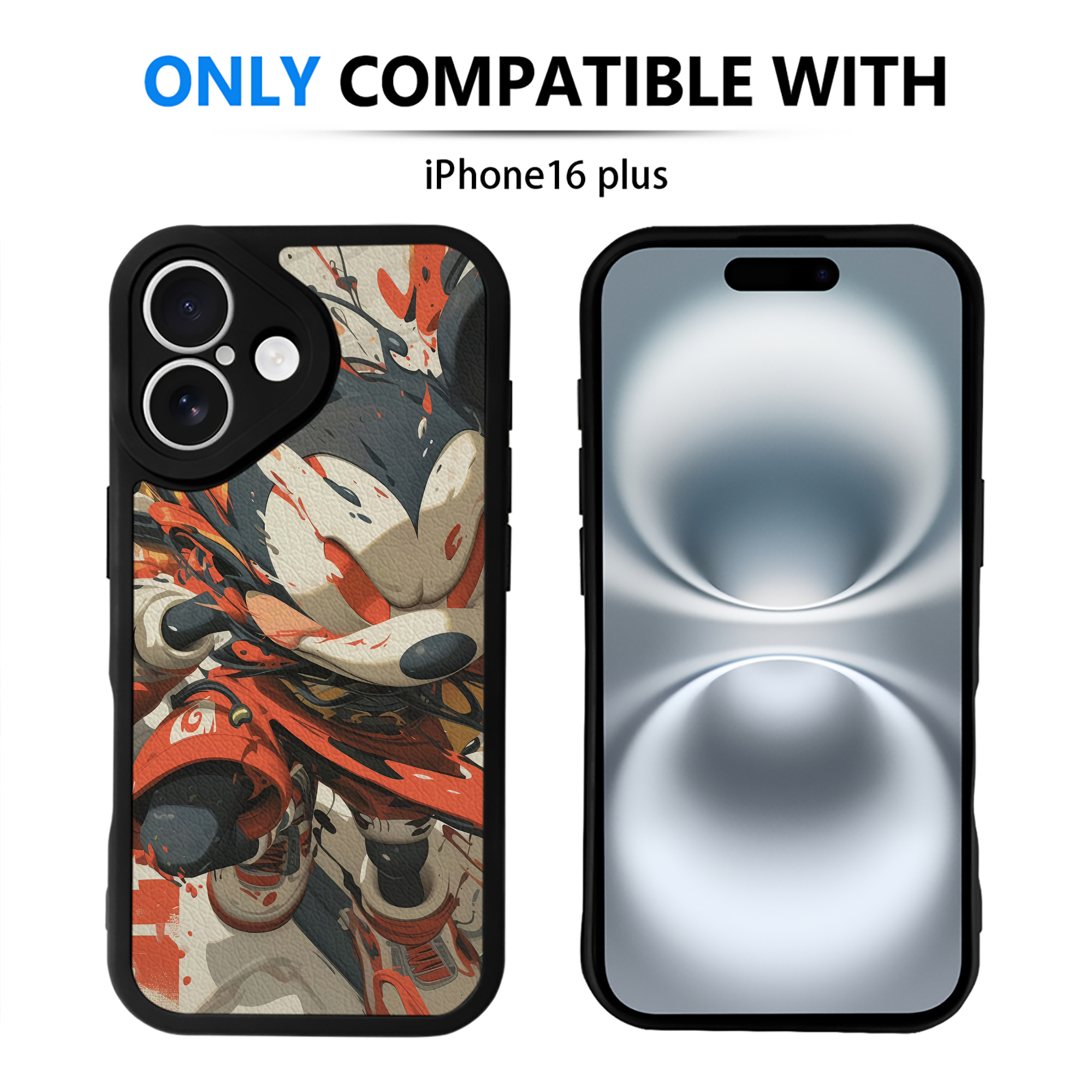 （画像用） ミッキーマウス Mickey Mouse 【iPhone 16シリーズ対応】シリコンスマホケース（レザー調） 材質：シリコン
